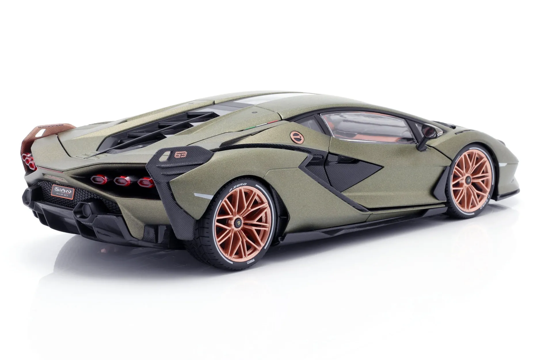 Lamborghini Sian FKP 37 Baujahr 2020 matt olivgrün 1:18 Bburago