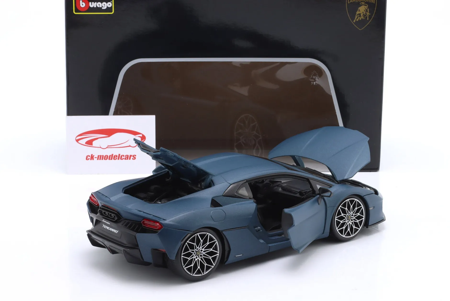 Lamborghini Temerario Baujahr 2024 mattblau 1:18 Bburago