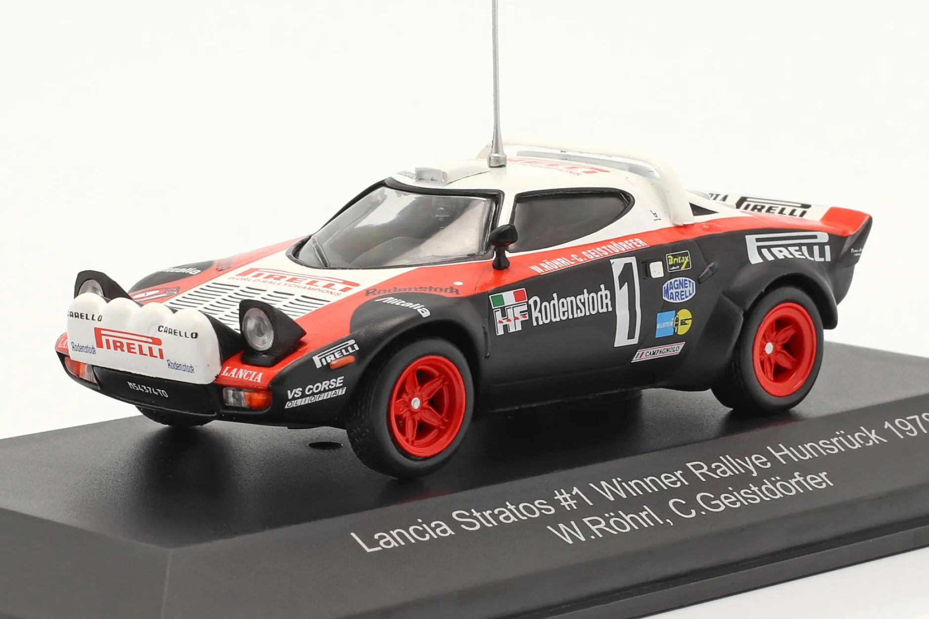 Lancia Stratos HF #1 Sieger Hunsrück Rallye 1978 Röhrl, Geistdörfer 1:43 CMR