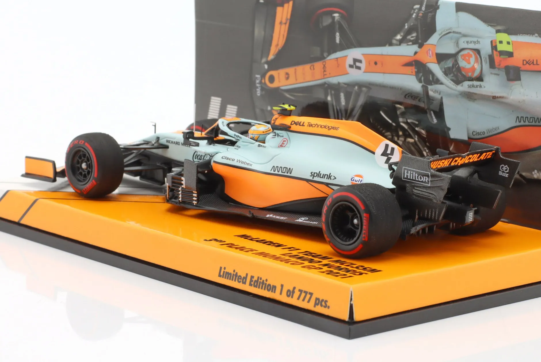 Lando Norris McLaren MCL35M #4 3rd Monaco GP Formel 1 2021 1:43 Minichamps