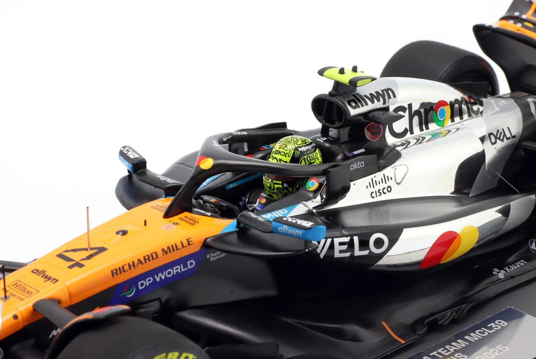 Lando Norris McLaren MCL39 #4 Sieger British GP Formel 1 Weltmeister 2025 1:18 Minichamps