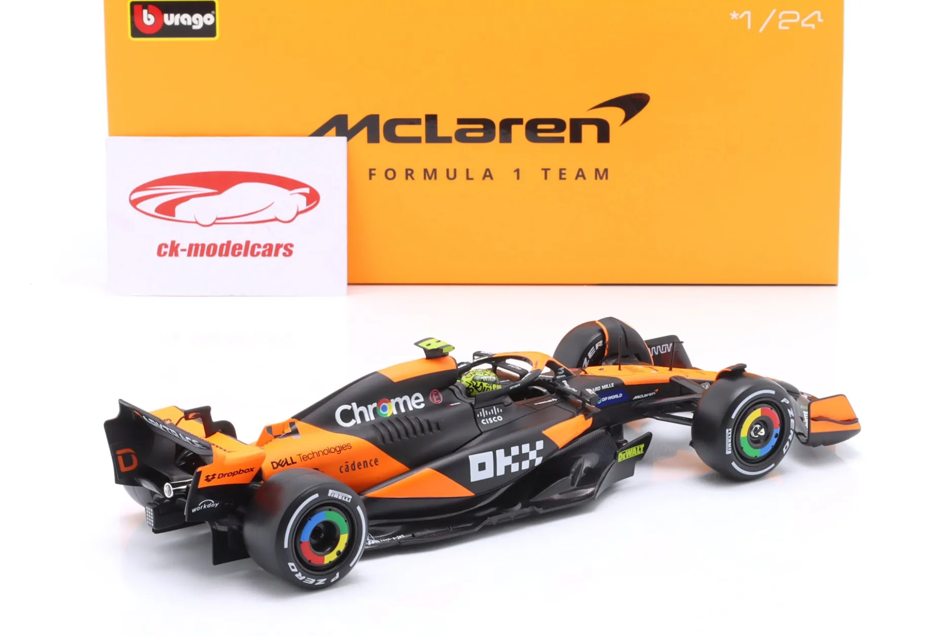 Lando Norris McLaren MCL38 #4 Sieger Miami GP Formel 1 2024 1:24 Bburago