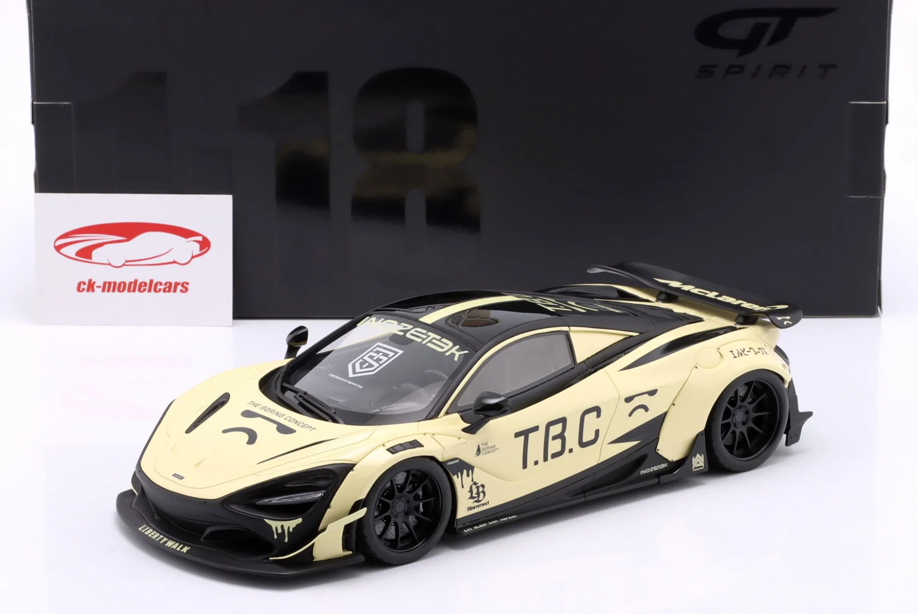 LB-Works 720S Baujahr 2024 Beige 1:18 GT-Spirit