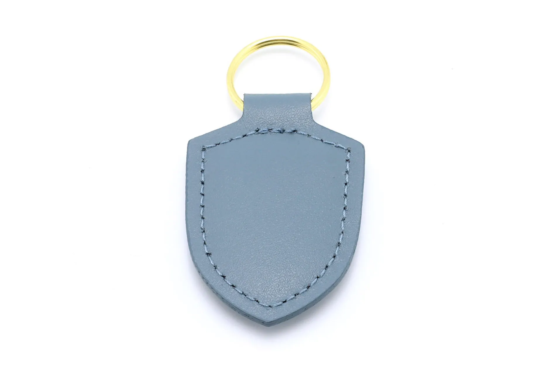 Leder-Schlüsselanhänger Porsche Wappen shoreblue metallic