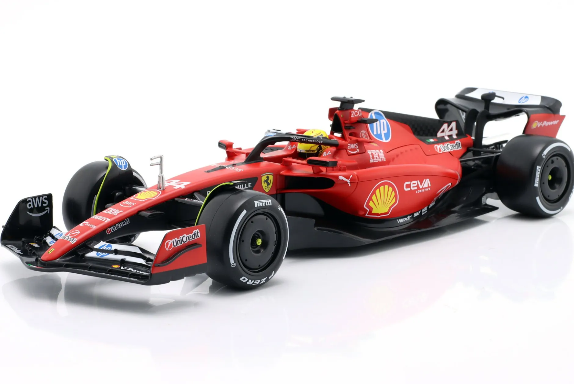 Lewis Hamilton Ferrari SF-23 #44 1st Rollout Fiorano Test Formel 1 2025 1:18 Bburago