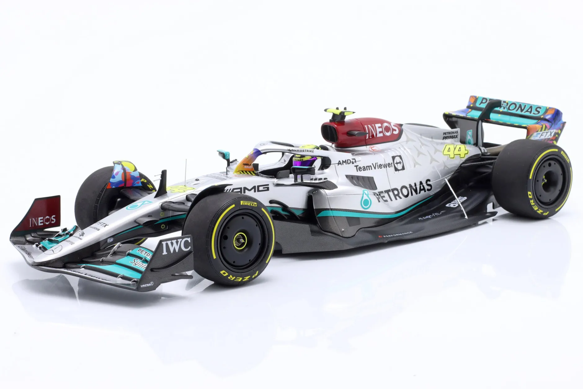Lewis Hamilton Mercedes-AMG F1 W13 #44 6th Miami GP Formel 1 2022 1:18 Minichamps