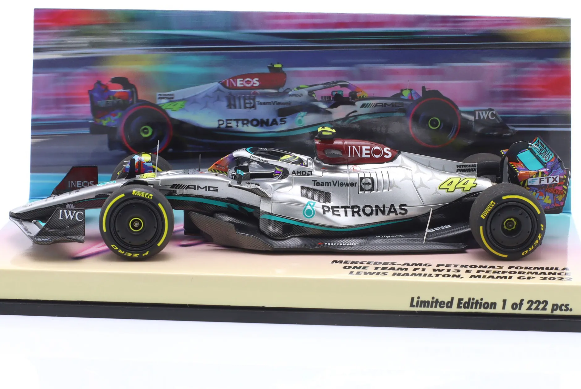 Lewis Hamilton Mercedes-AMG F1 W13 #44 6th Miami GP Formel 1 2022 1:43 Minichamps
