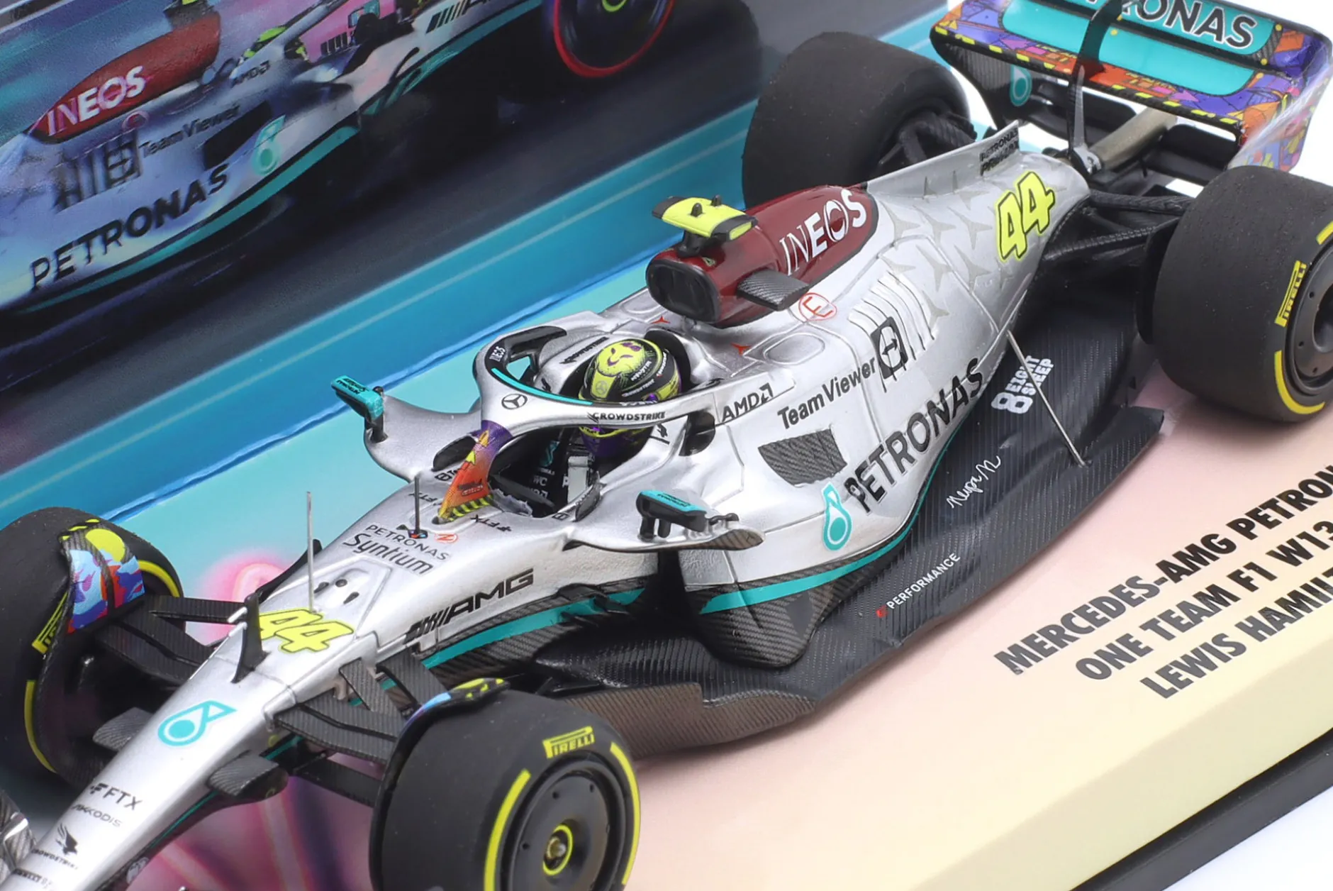 Lewis Hamilton Mercedes-AMG F1 W13 #44 6th Miami GP Formel 1 2022 1:43 Minichamps