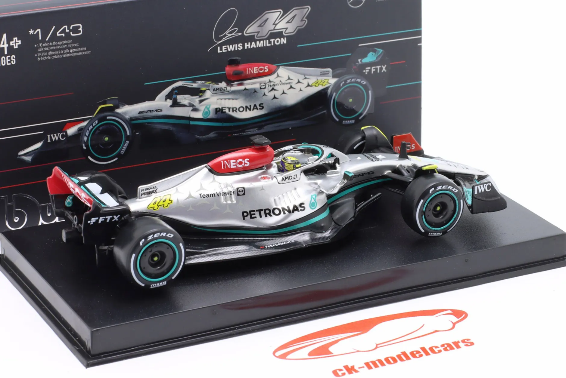 Lewis Hamilton Mercedes-AMG F1 W13 #44 Formel 1 2022 1:43 Bburago