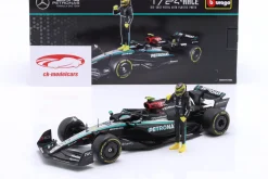 Lewis Hamilton Mercedes-AMG F1 W15 #44 Formel 1 2024 mit Figur 1:24 Bburago
