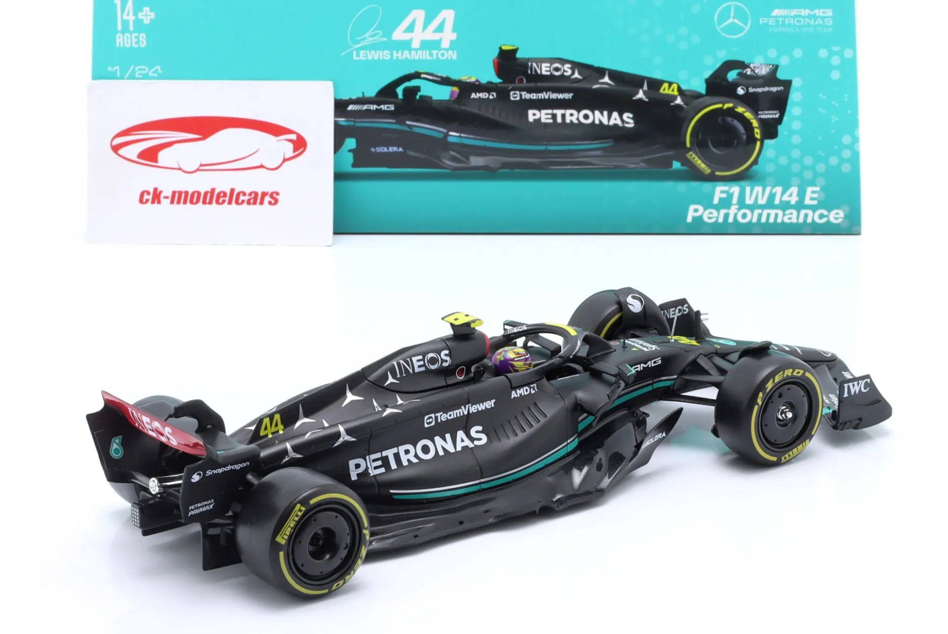 Lewis Hamilton Mercedes-AMG F1 W14 #44 Formel 1 2023 1:24 Bburago