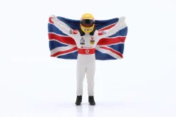 Lewis Hamilton mit britischer Flagge Formel 1 2007 Figur 1:43 Cartrix