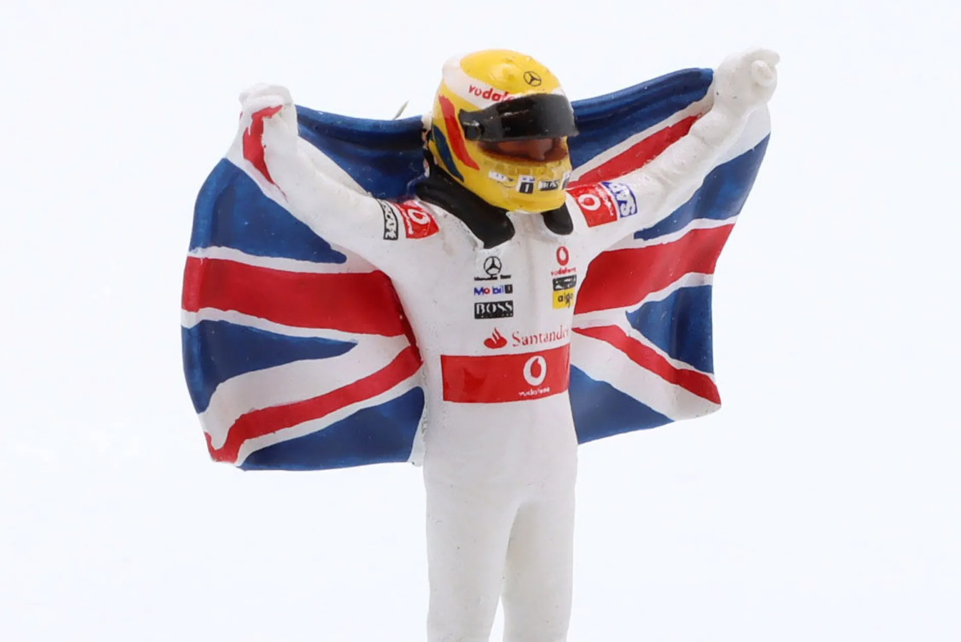 Lewis Hamilton mit britischer Flagge Formel 1 2007 Figur 1:43 Cartrix