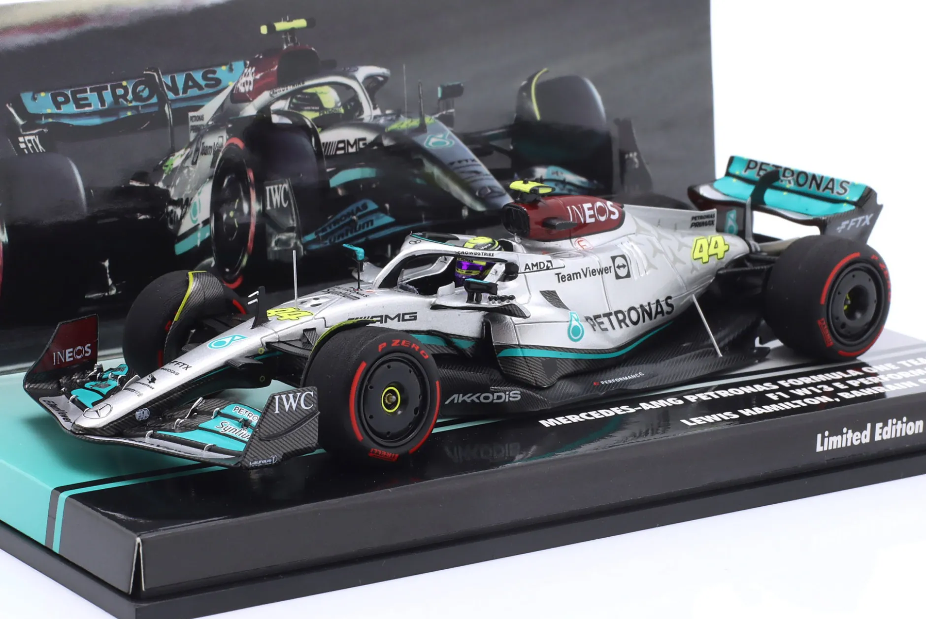 L. Hamilton Mercedes-AMG F1 W13 #44 3rd Bahrain GP Formel 1 2022 1:43 Minichamps