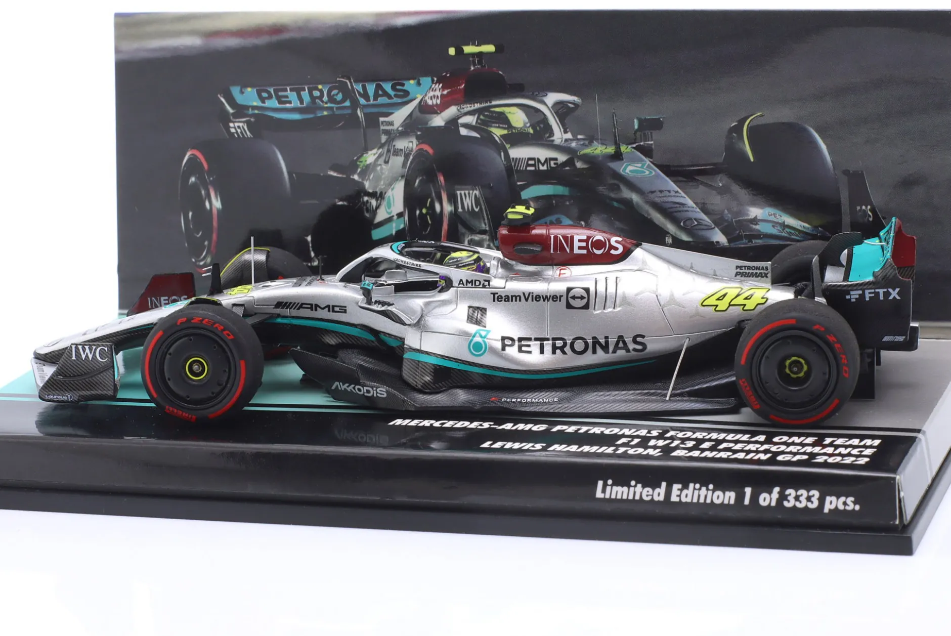 L. Hamilton Mercedes-AMG F1 W13 #44 3rd Bahrain GP Formel 1 2022 1:43 Minichamps