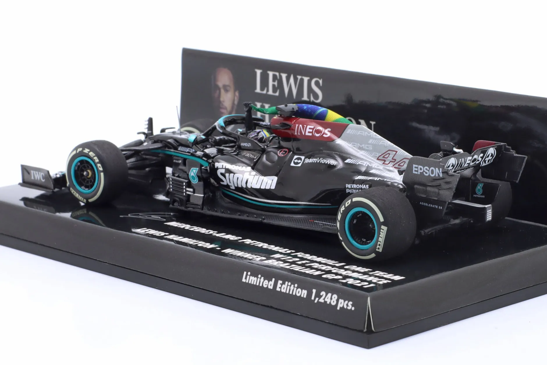 L. Hamilton Mercedes-AMG F1 W12 #44 Sieger Brasilien GP Formel 1 2021 1:43 Minichamps