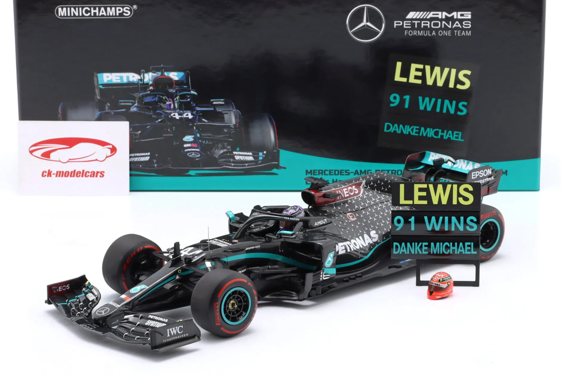 L. Hamilton Mercedes-AMG F1 W11 #44 91st Win Eifel GP Formel 1 2020 1:18 Minichamps