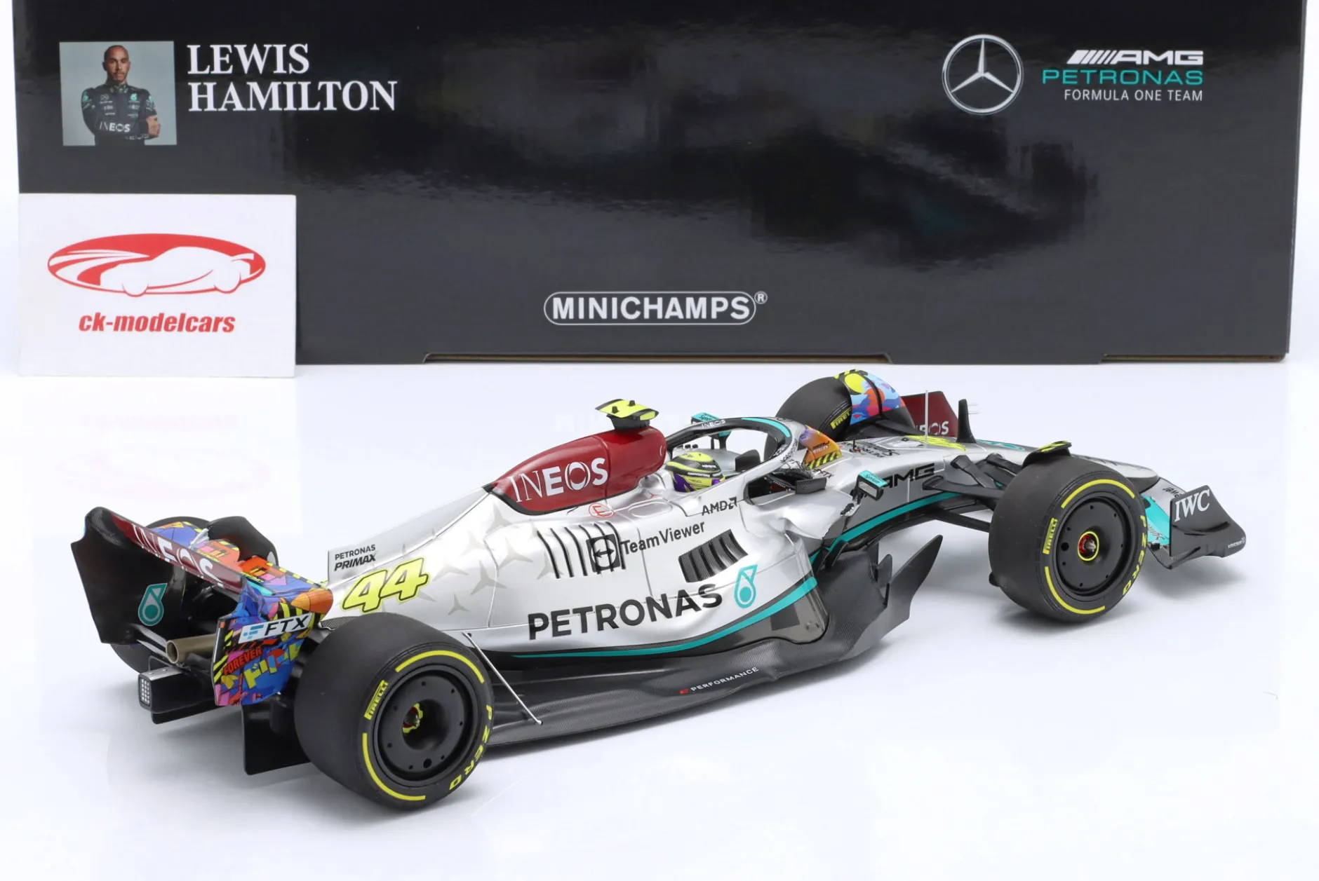 L. Hamilton Mercedes-AMG F1 W13 #44 6th Miami GP Formel 1 2022 1:18 Minichamps