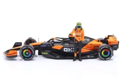 L. Norris McLaren MCL38 #4 Sieger Miami GP Formel 1 2024 mit Figur 1:24 Bburago