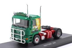 MAN F200 (low cab) Sattelzugmaschine Baujahr 2000 grün / Dekor 1:43 Hachette