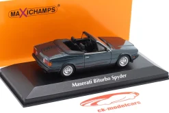 Maserati Biturbo Spyder Baujahr 1984 dunkelgrün metallic 1:43 Minichamps
