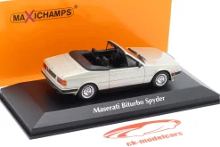 Maserati Biturbo Spyder Baujahr 1984 silber metallic 1:43 Minichamps