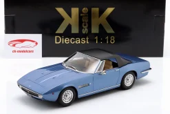 Maserati Ghibli Spider Baujahr 1970 hellblau metallic 1:18 KK-Scale