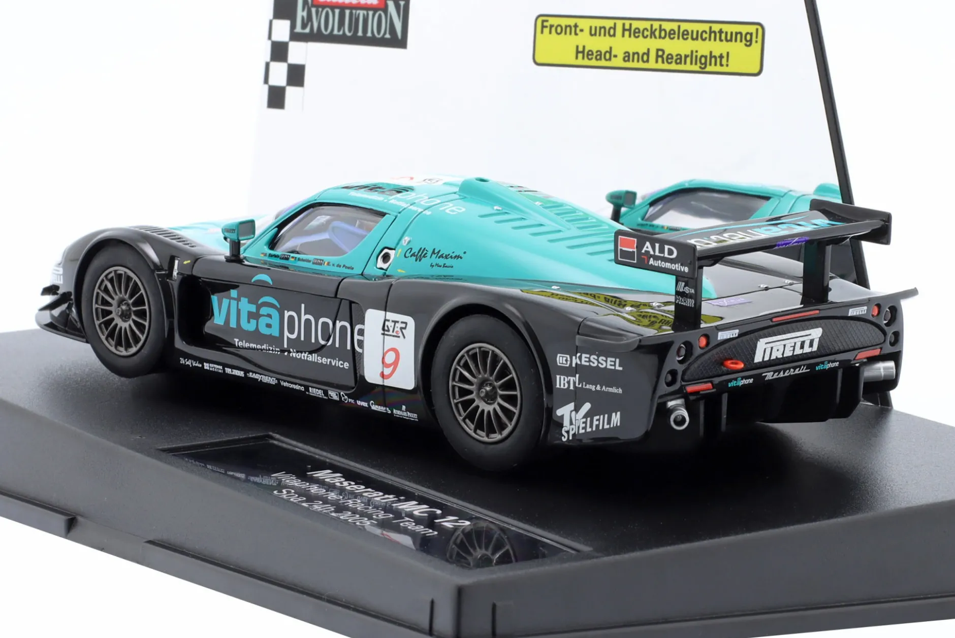 Maserati MC 12 SlotCar #9 Sieger 24h Spa 2005 Vitaphone Racing 1:32 Carrera Evolution