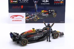 Max Verstappen Red Bull RB20 #1 Formel 1 Weltmeister 2024 m. Figur 1:24 Bburago