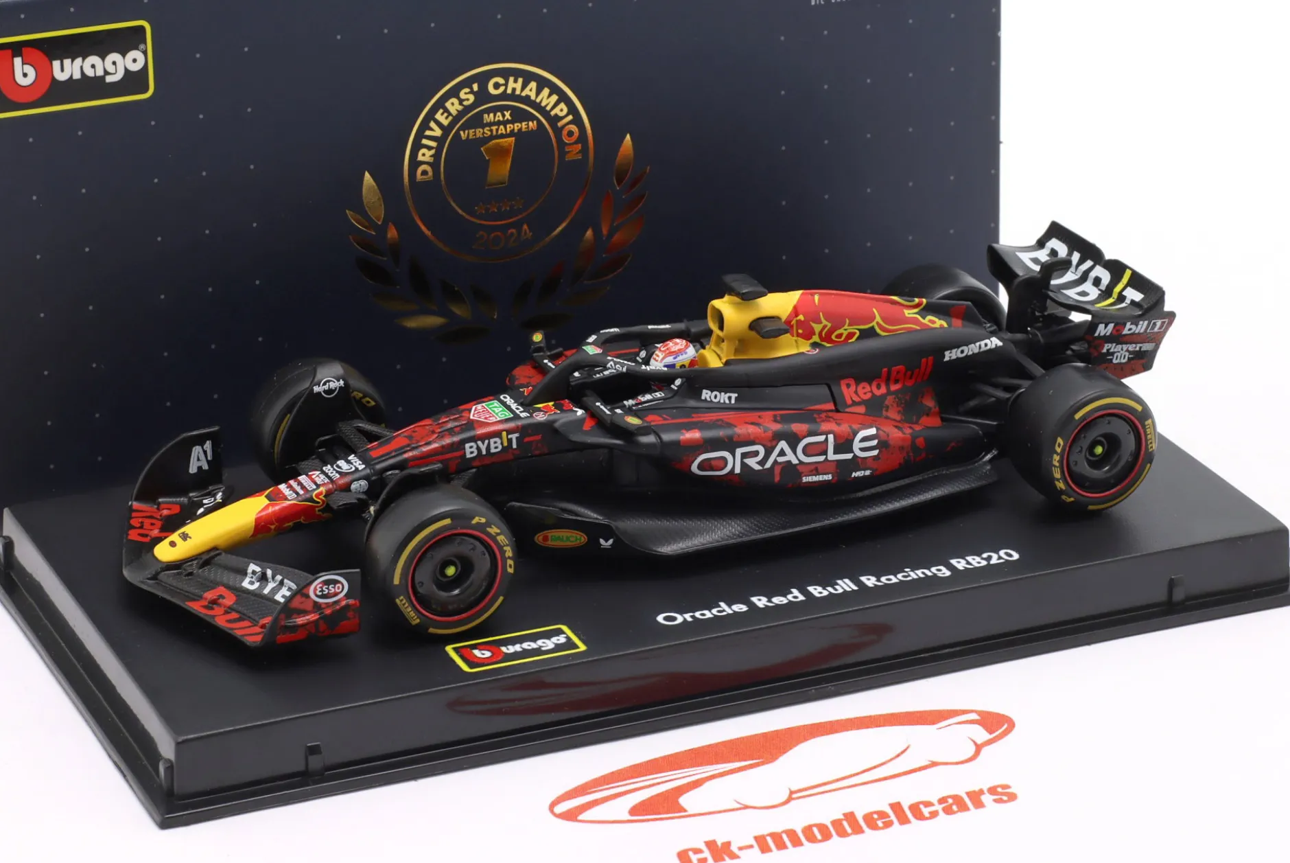 Max Verstappen Red Bull RB20 #1 2nd British GP Formel 1 Weltmeister 2024 1:43 Bburago