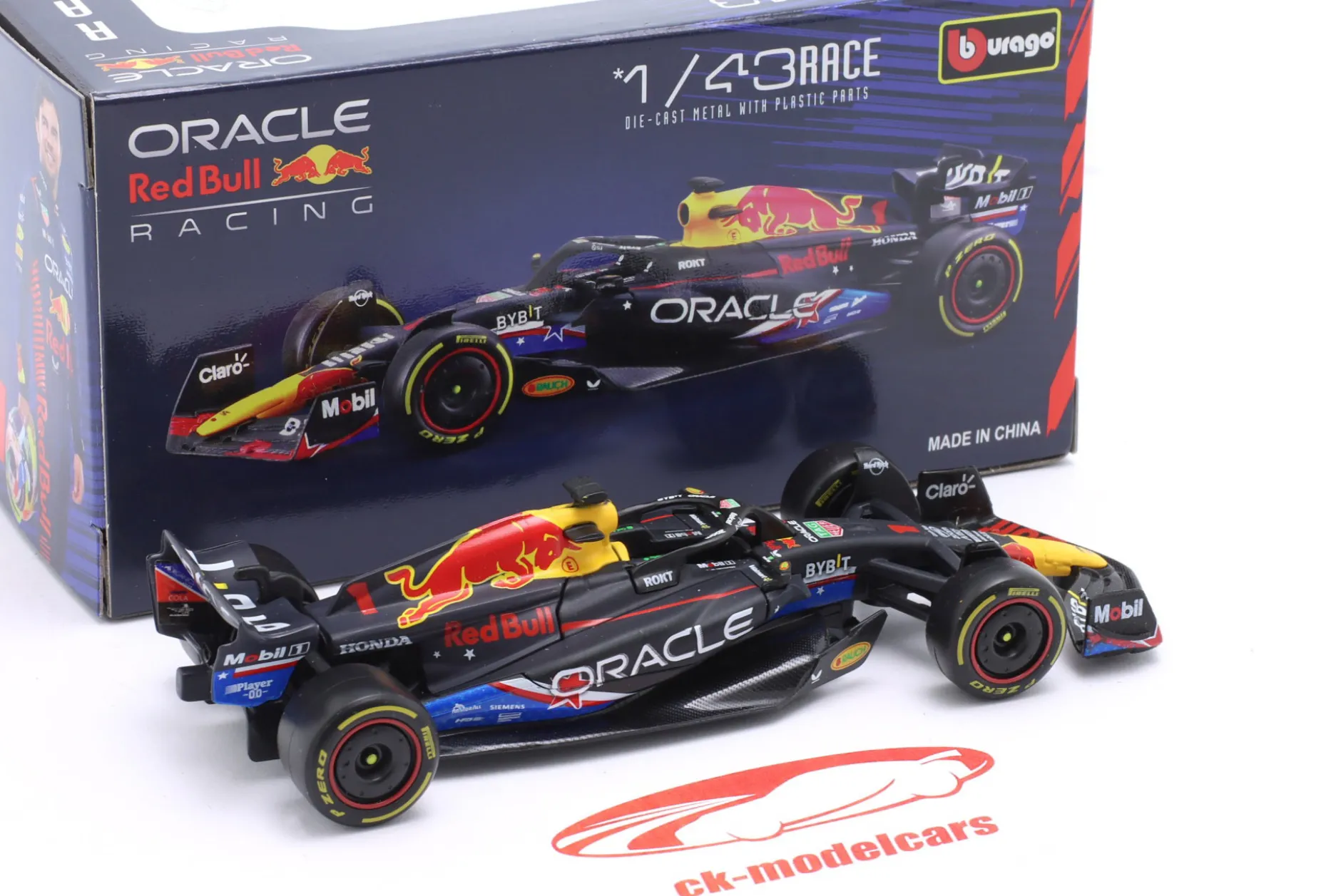 Max Verstappen Red Bull RB19 #1 Sieger USA GP Formel 1 Weltmeister 2023 1:43 Bburago