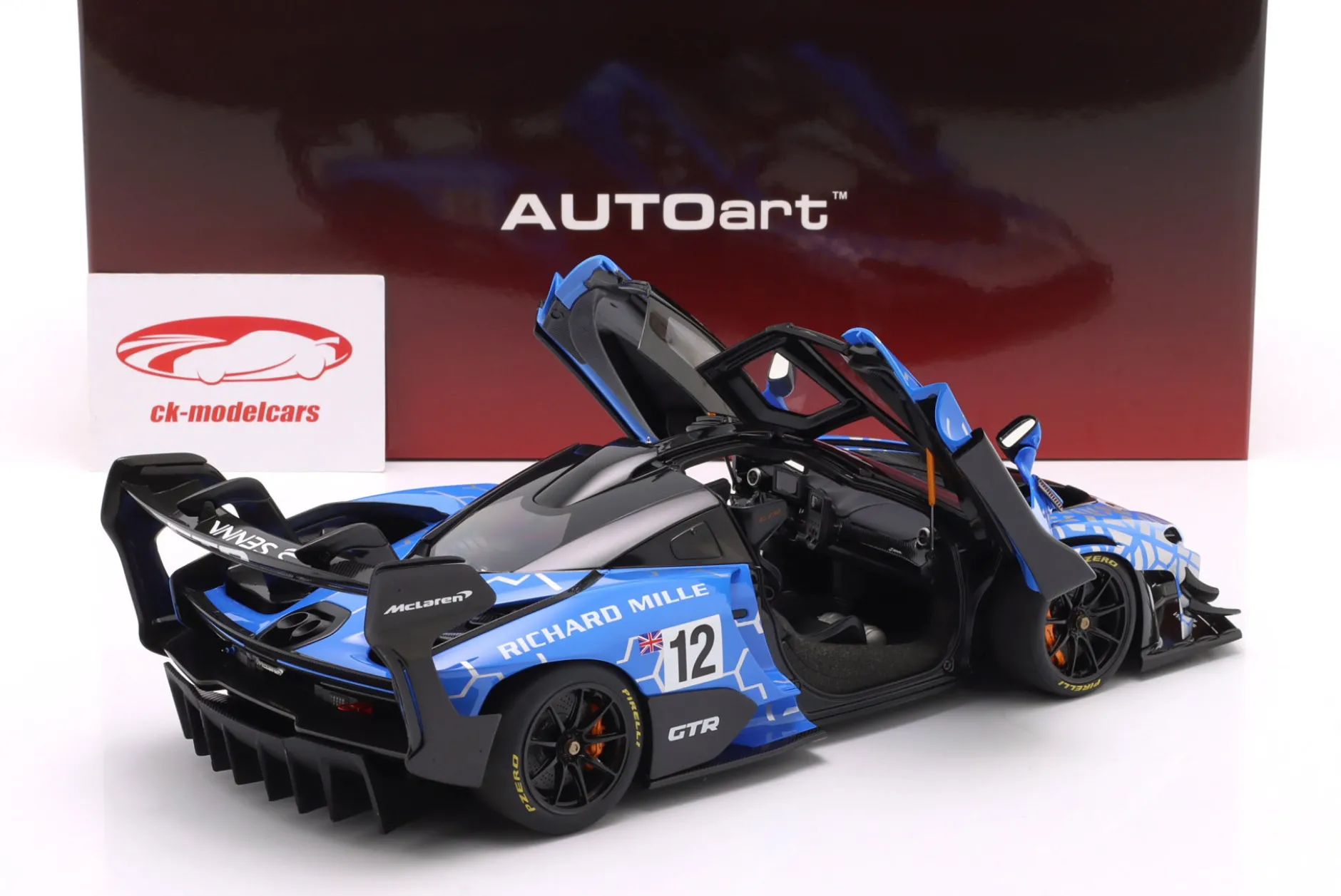 McLaren Senna GTR #12 Presentation Car 2019 blau / schwarz 1:18 AUTOart