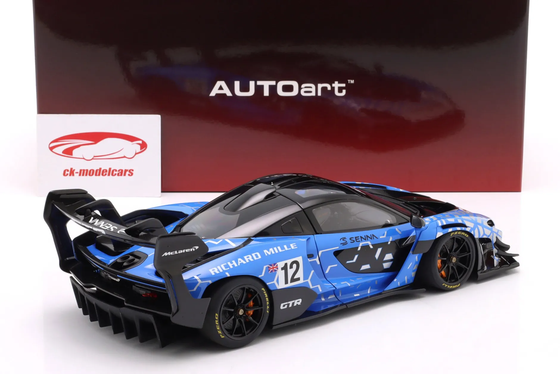 McLaren Senna GTR #12 Presentation Car 2019 blau / schwarz 1:18 AUTOart