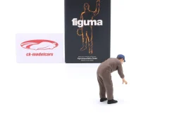 Mechaniker mit braunem Overall gebeugt - Figur 1:18 Figurenmanufaktur