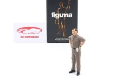 Mechaniker mit braunem Overall skeptisch - Figur 1:18 Figurenmanufaktur