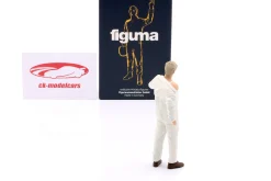 Mechaniker mit weißem Overall zieht sich an - Figur 1:18 Figurenmanufaktur
