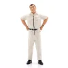 Mechaniker mit weißem Overall skeptisch - Figur 1:18 Figurenmanufaktur