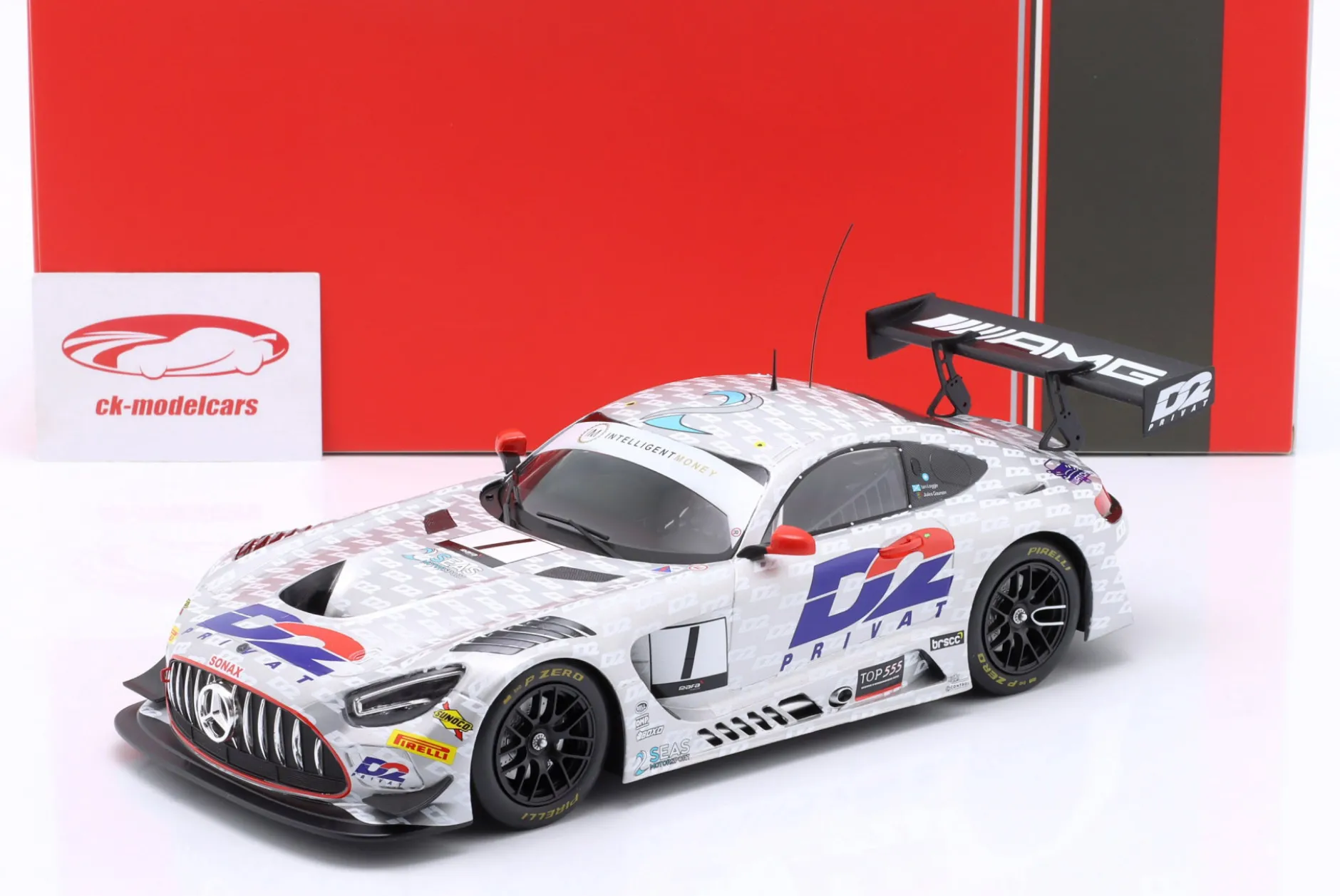 Mercedes-AMG GT3 Evo #1 British GT Championship 2023 Loggie, Gounon 1:18 Ixo