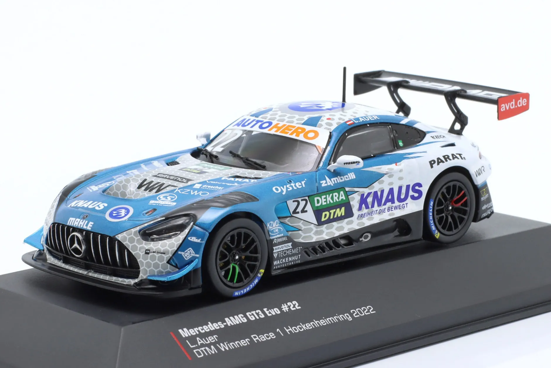 Mercedes-AMG GT3 Evo #22 Sieger Rennen 1 DTM Hockenheim 2022 L. Auer 1:43 Ixo