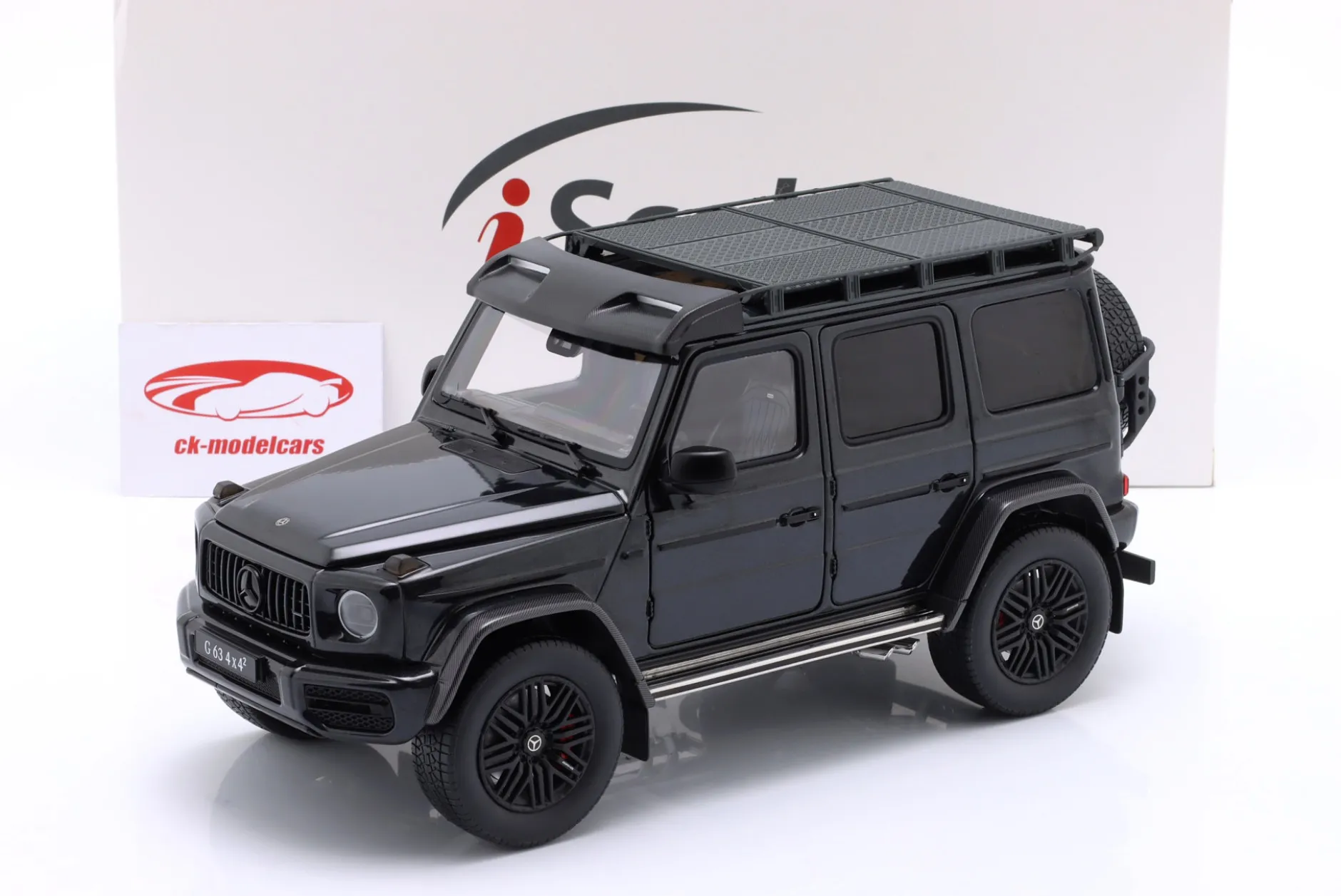 Mercedes-Benz AMG G63 (W463) 4x4 2022 magnetitschwarz metallic 1:18 iScale
