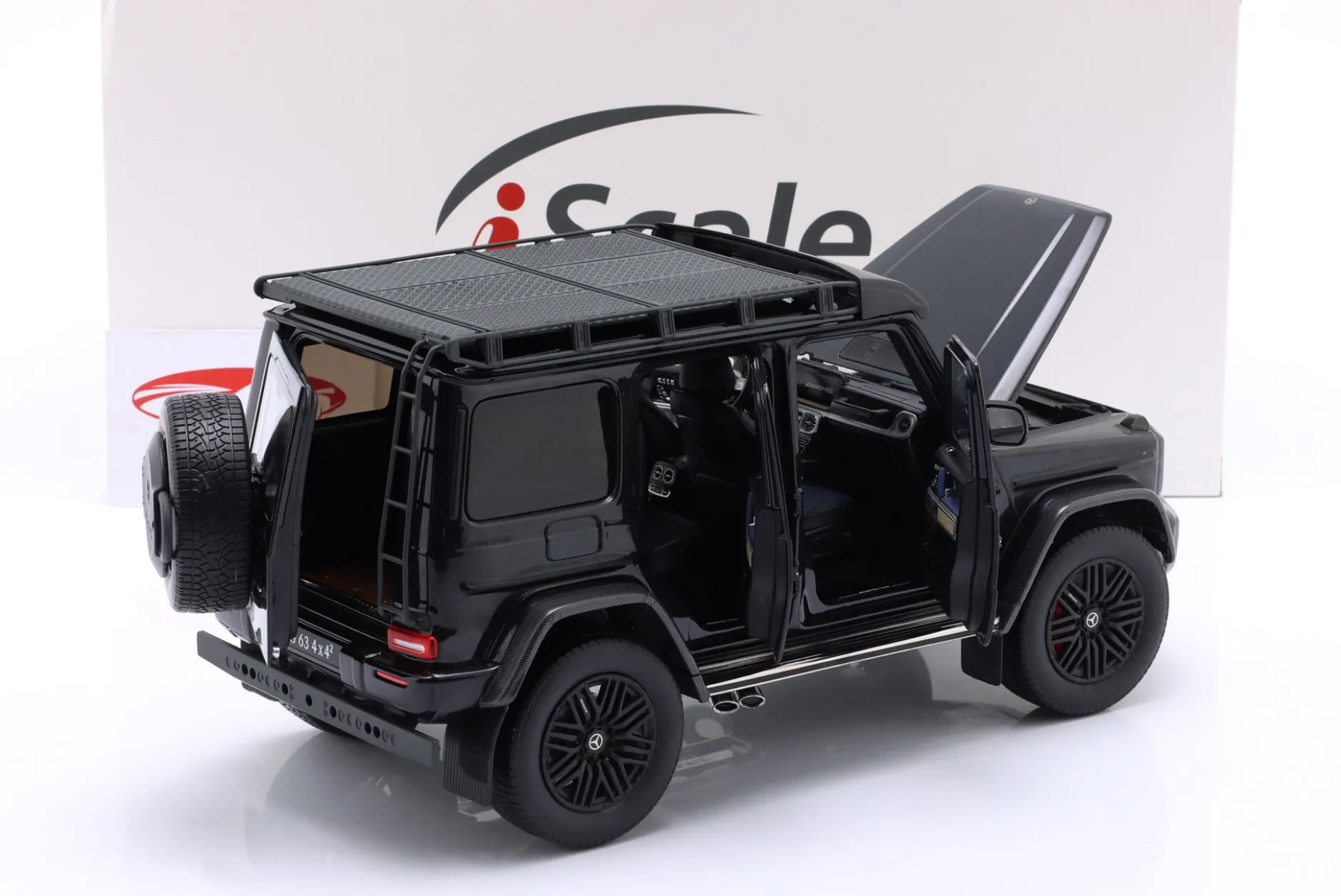 Mercedes-Benz AMG G63 (W463) 4x4 2022 magnetitschwarz metallic 1:18 iScale