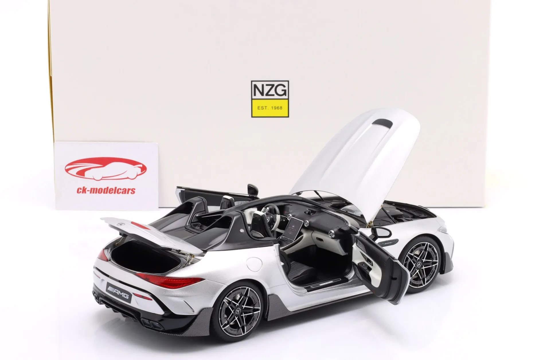 Mercedes-Benz AMG PureSpeed Baujahr 2025 silber metallic 1:18 NZG