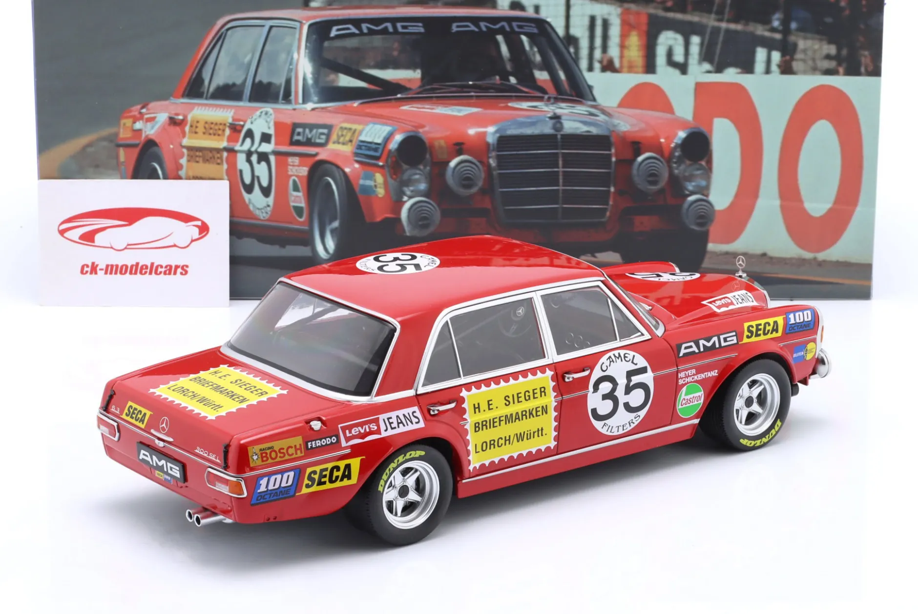 Mercedes-Benz AMG 300 SEL 6.8 #35 2nd 24h Spa 1971 Heyer, Schickentanz 1:18 WERK83