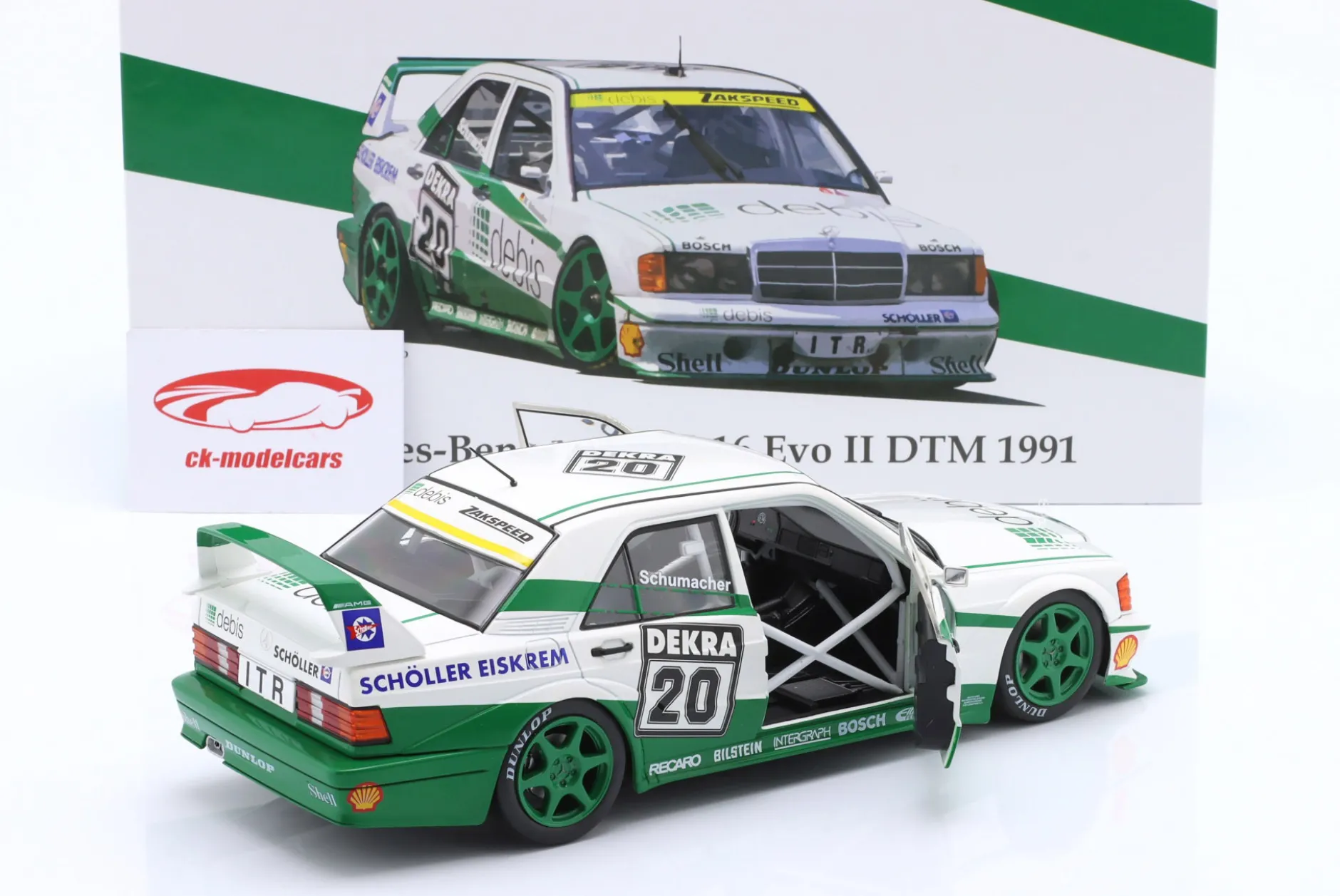 Mercedes-Benz 190E 2.5-16 Evo II #20 DTM 1991 Michael Schumacher 1:18 WERK83