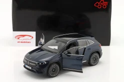 Mercedes-Benz EQA Baujahr 2021 denimblau metallic 1:18 NZG