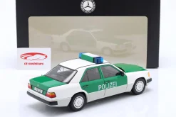 Mercedes-Benz 230E (W124) Polizei Baujahr 1989-1993 weiß / grün 1:18 Norev