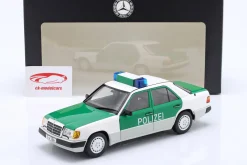 Mercedes-Benz 230E (W124) Polizei Baujahr 1989-1993 weiß / grün 1:18 Norev