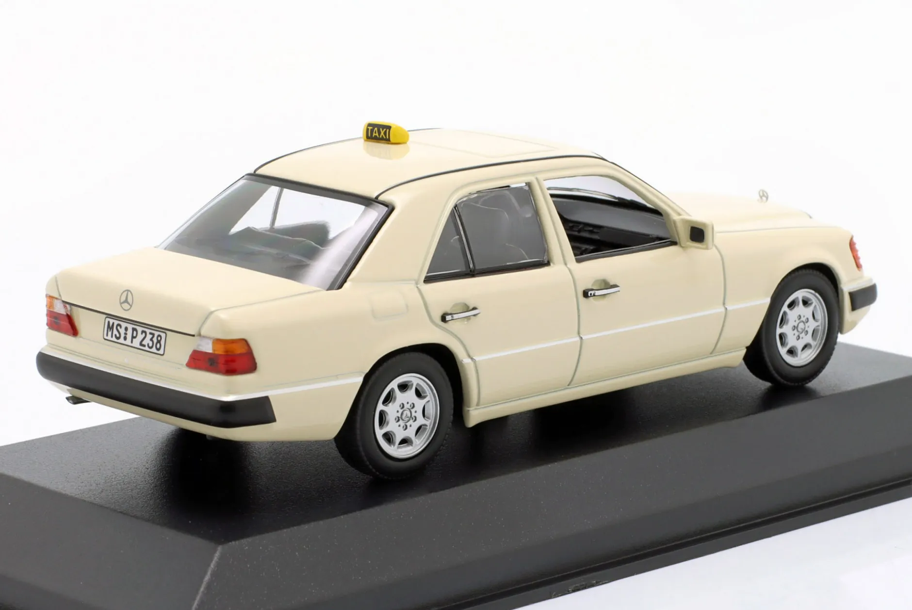 Mercedes-Benz 230E (W124) Taxi Baujahr 1990 Film: Tatort Münster 1:43 Minichamps