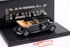 Mercedes-Benz 500K (W29) Cabriolet C 1934-1936 schwarz 1:43 Matrix