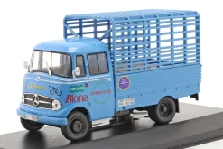 Mercedes-Benz L-319D Transporter Biona Baujahr 1963 blau 1:43 Altaya